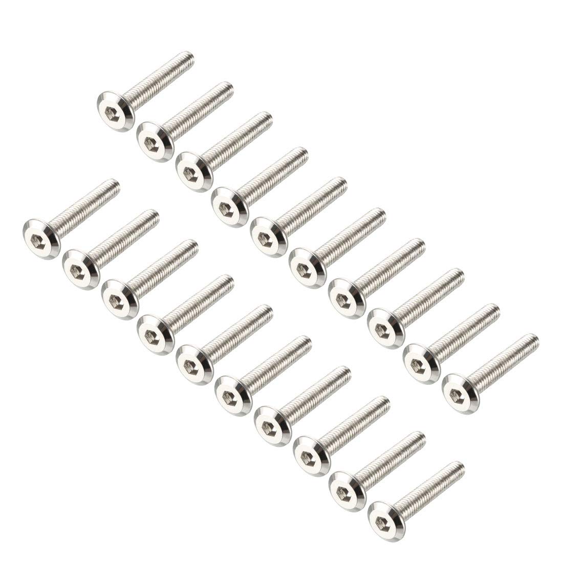 M6x35mm Furniture Bolts Hex Socket Screws Fastener Carbon Steel 20pcs