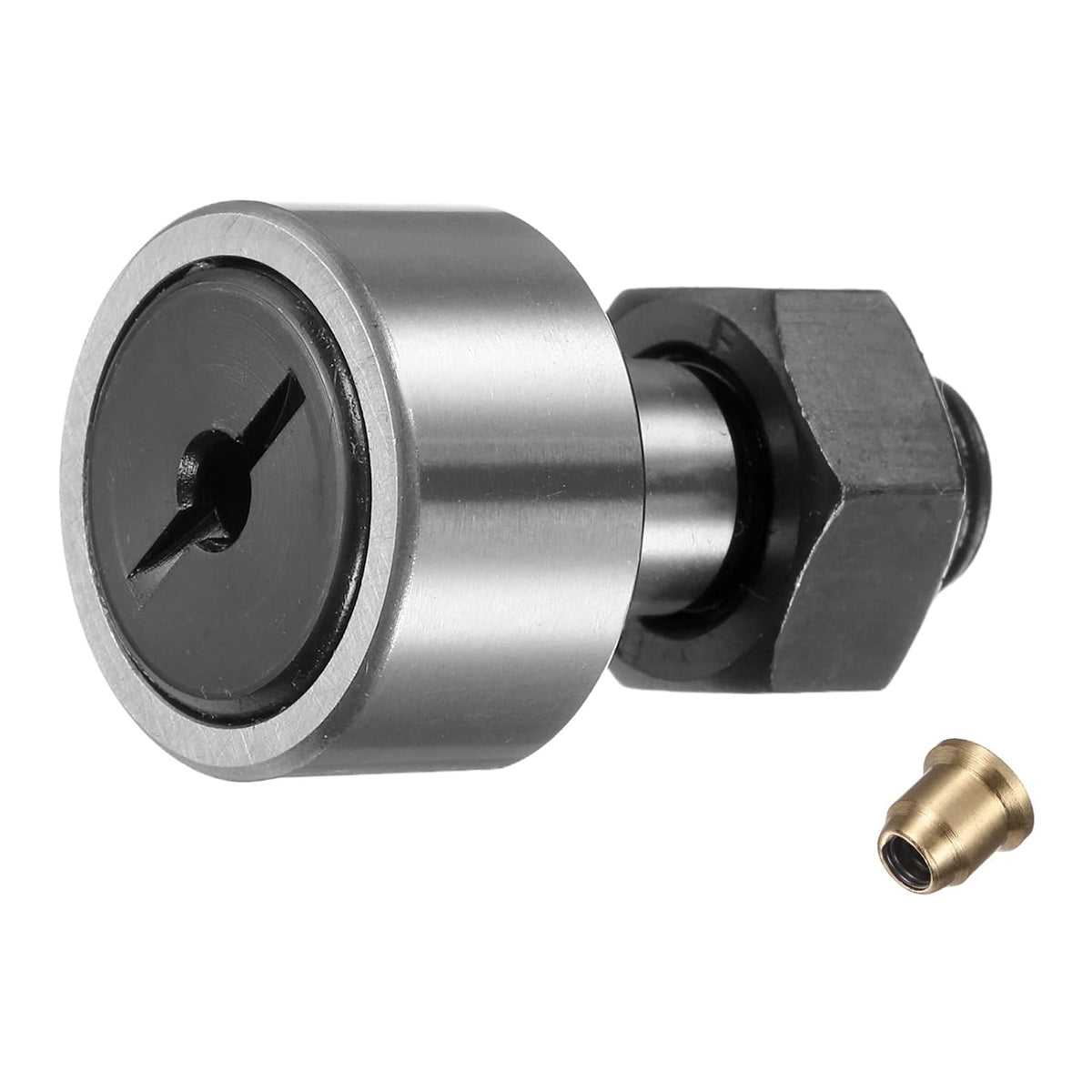 Cam Follower Track Runner Bearings C-CF10/KRV22 X Needle Roller Stud Track Bearing, 22mm Roller Diameter, M10 Stud Type for Machine Tool Guide Rail, (Slotted Head)