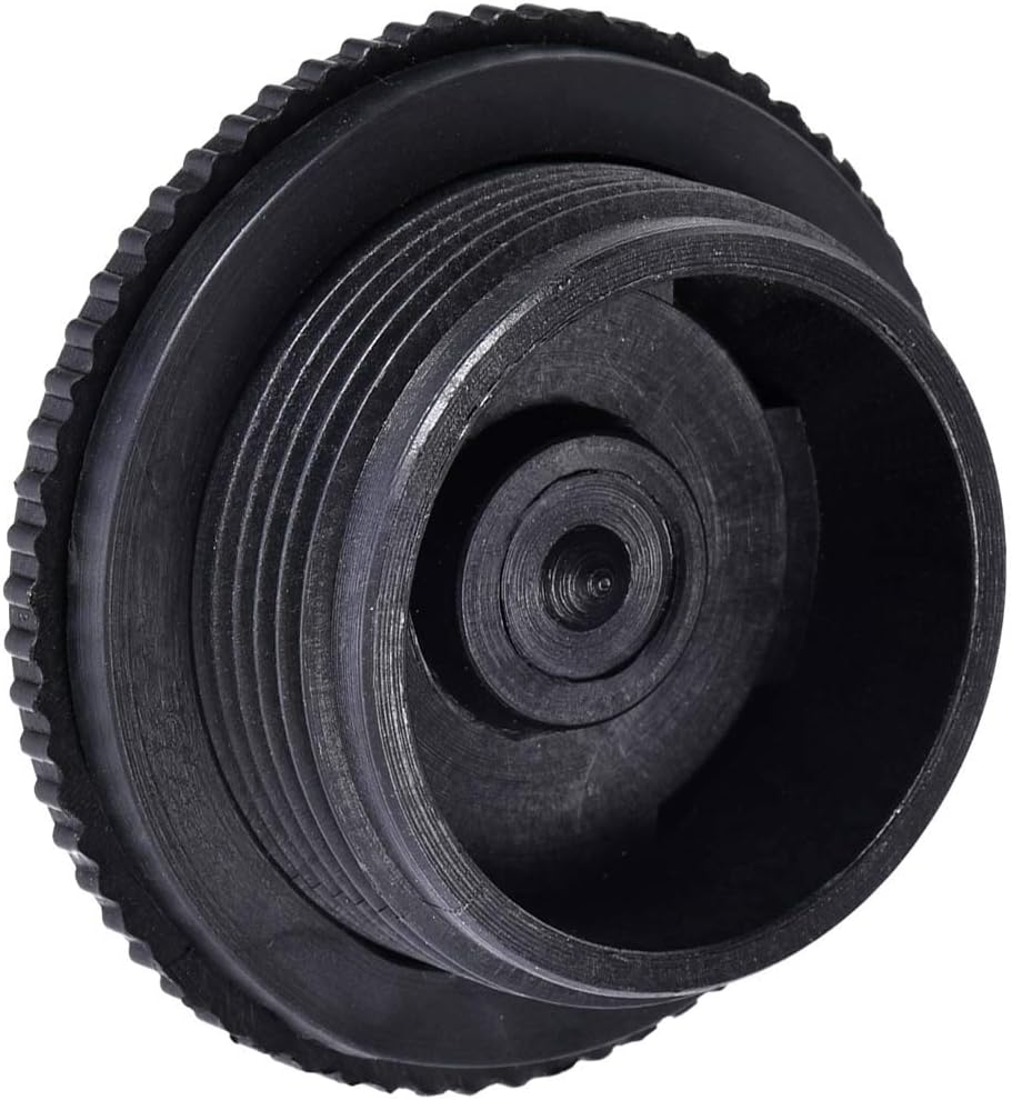 Plug Fittings, G1-1/2 Thread, Flanged Adaptors Sealing Plugs with Gasket, for Water Tanks, Aquariums, Ponds, Pools, PVC, Black, Pack of 2