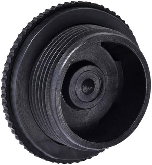 Plug Fittings, G1-1/2 Thread, Flanged Adaptors Sealing Plugs with Gasket, for Water Tanks, Aquariums, Ponds, Pools, PVC, Black, Pack of 2
