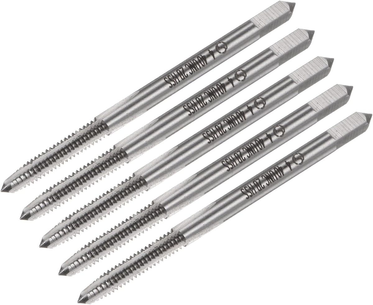 Machine Tap #4-40 UNC UNC Thread 2B Class 3 Flutes High Speed Steel Screw Threading Tap Tapping Tool 5pcs