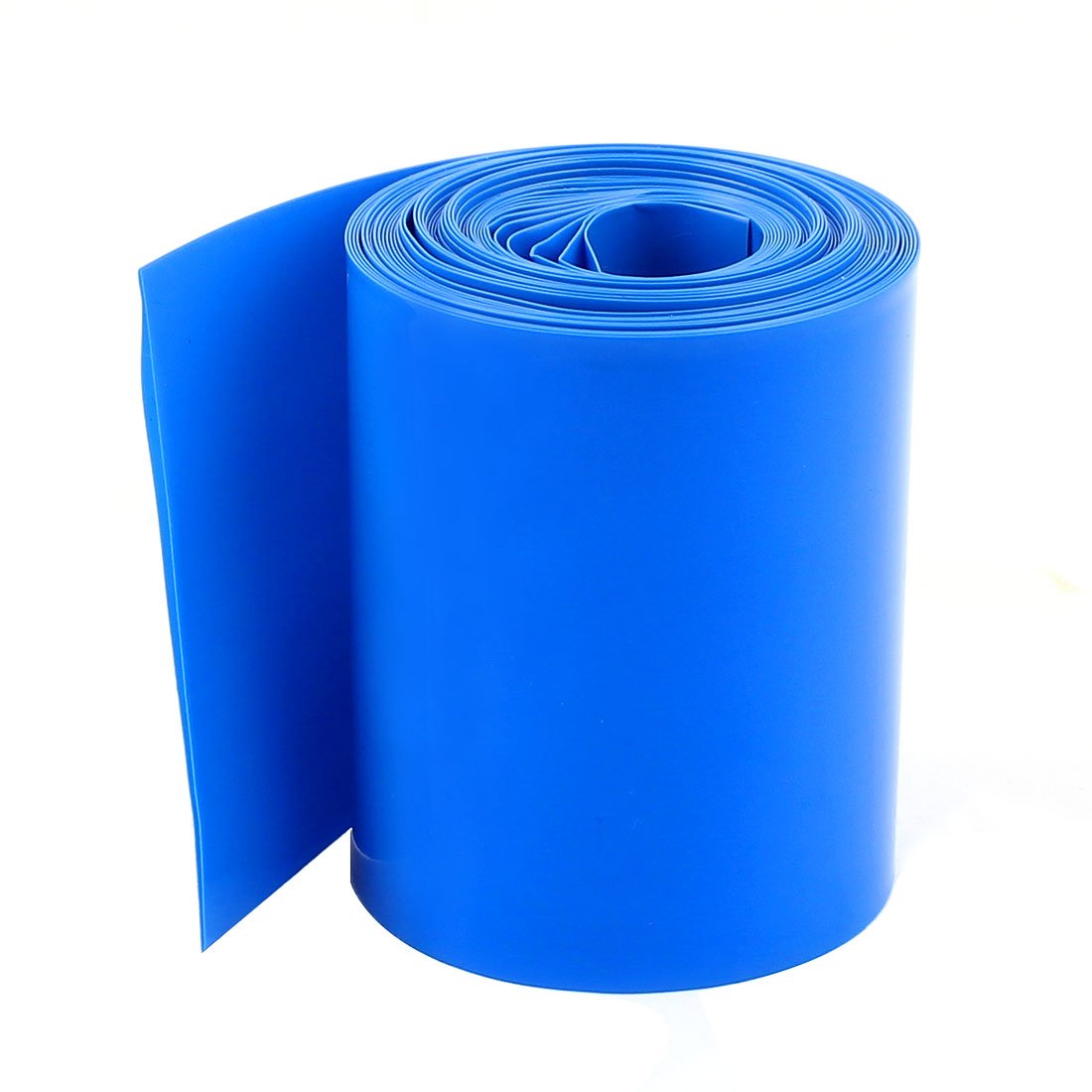 5M 16Ft Long 64mm Width Blue PVC Heat Shrinkable Tubing Shrinking Sleeve Cover Wrap for AA Battery Pack