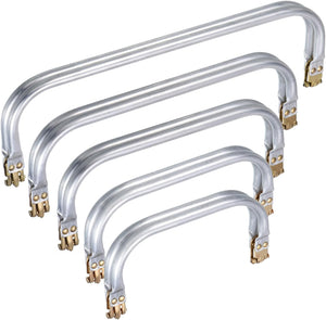 Metal Purse Frame 5Pcs, 5 Size Rectangle Lock Frame Kiss Lock Clasp Bag Frame Hardware Replacements for DIY Purse Bag Making Sewing Craft