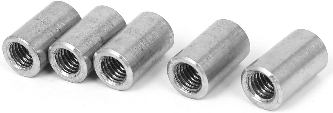 M8 Threaded Insert Rose Joint Adapter Round Coupling Connectors Nuts 5 Pcs