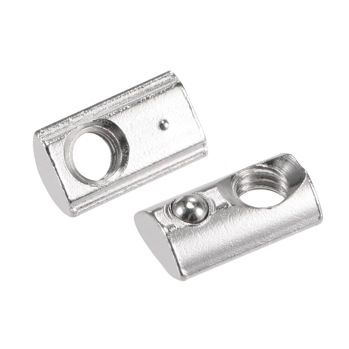 M5 T Slot Nuts Roll in Spring T-nut with Ball Carbon Steel for 2020 Series Aluminum Extrusion Profile Rail with 6mm Slot 30Pcs