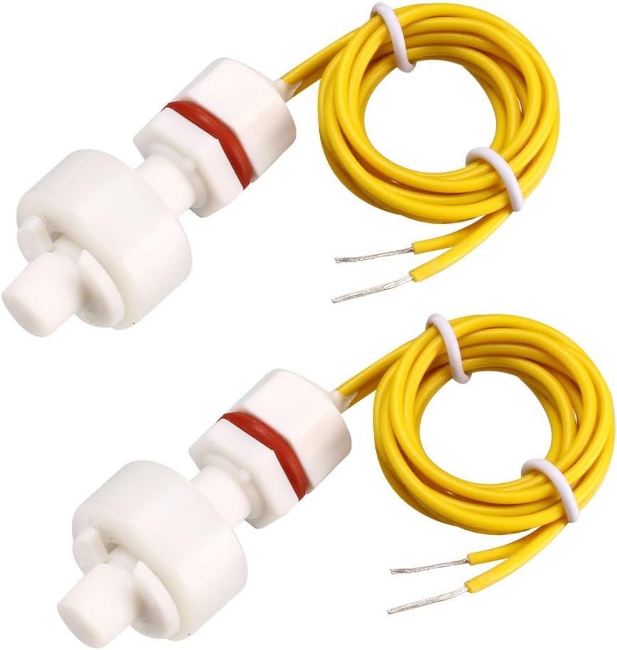 PP Float Switch for Water Pump Tank Liquid Water Level Sensor M8 37mm Length 2pcs