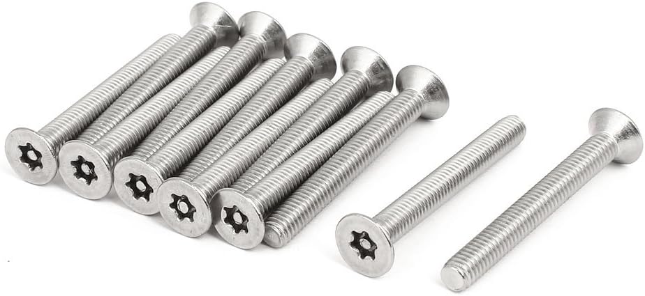 M6x50mm 15/64-inch x 2-inch Torx Anti Theft Tamper Resistant Proof Security Screw 12pcs