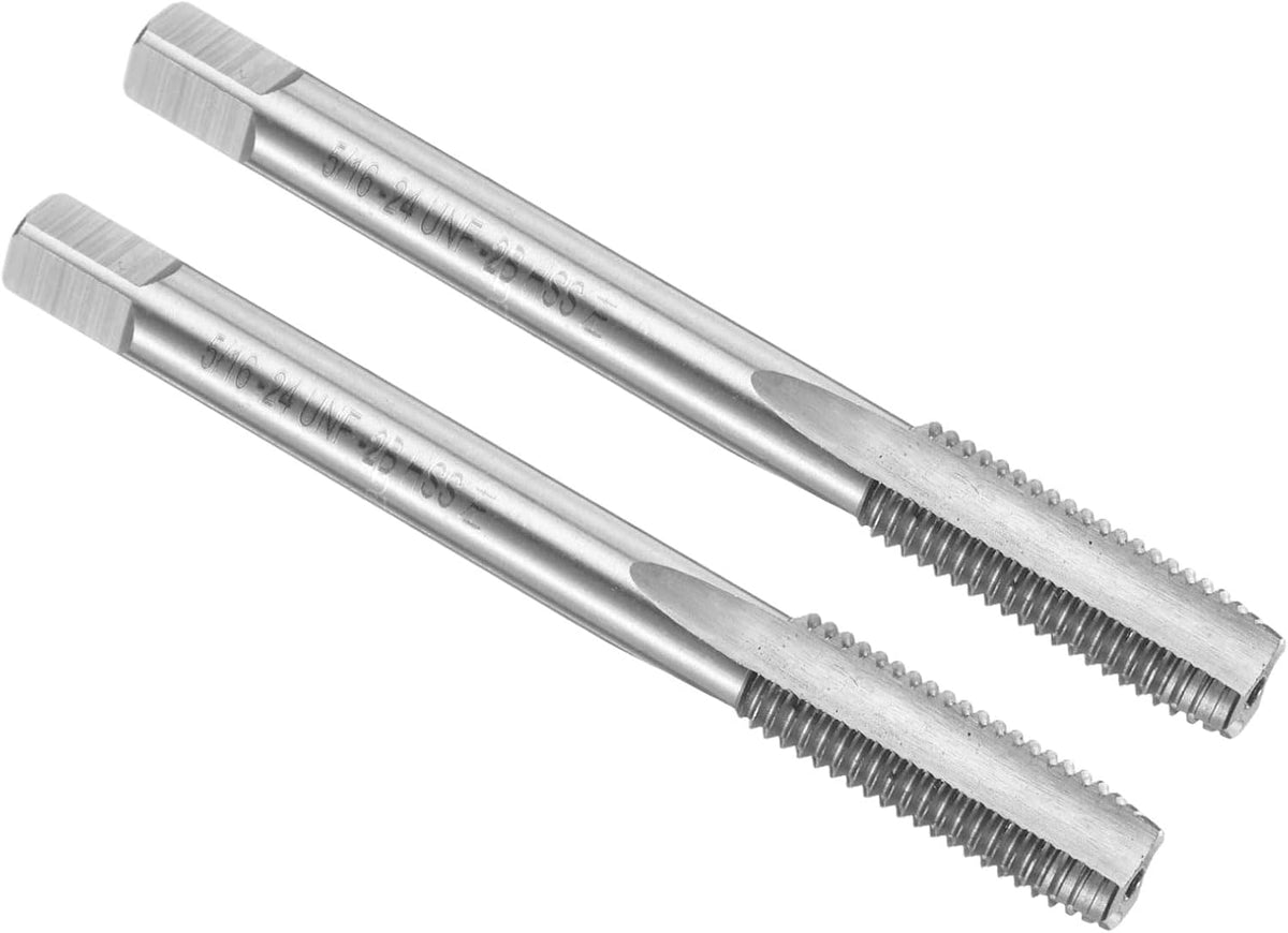 2pcs Hand Bottom Tap 5/16-24 UNF 2B Left Hand Thread Bottoming Style Threading Taps High Speed Steel HSS6542 Straight Flutes Screw Tapping Tool
