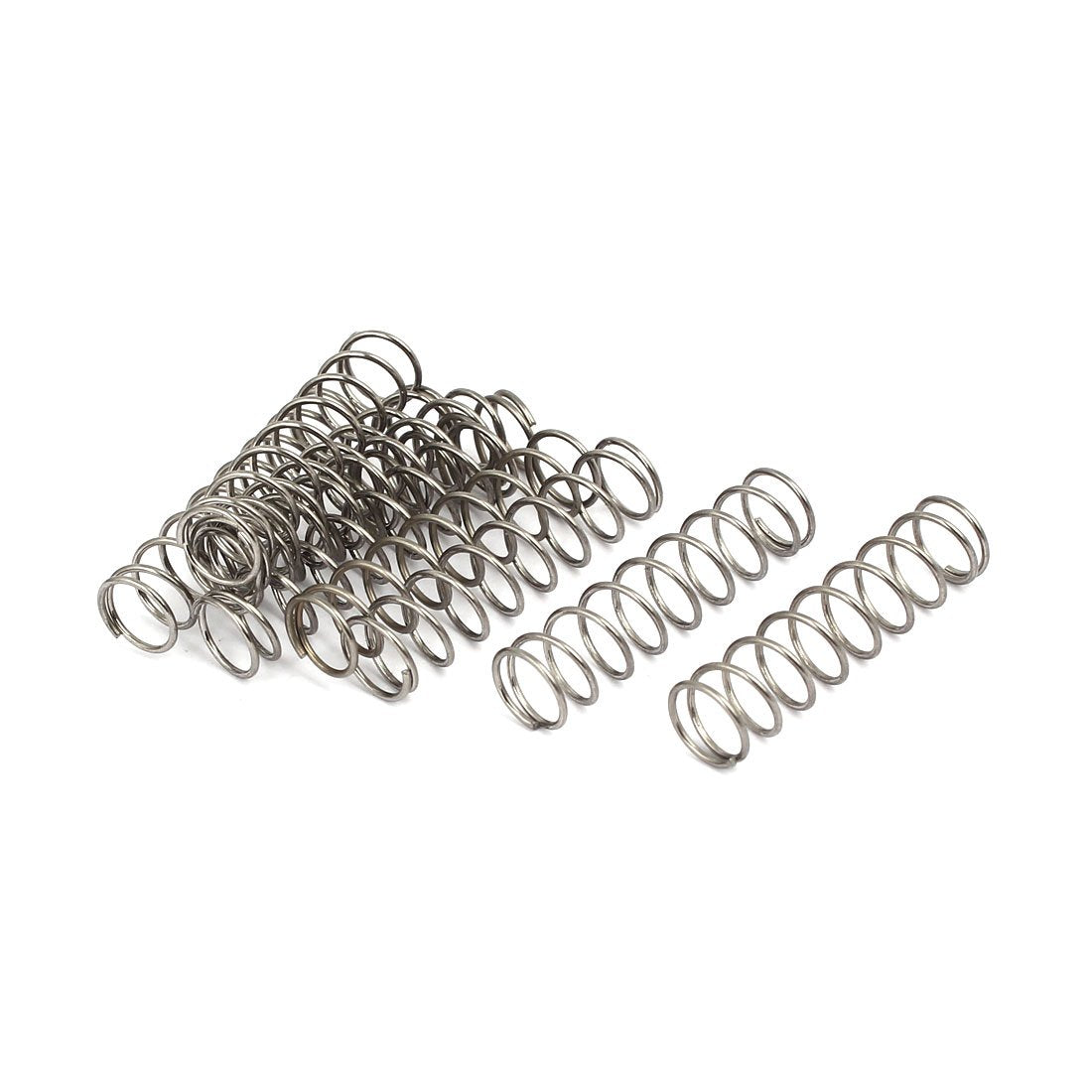 Compression Spring,304 Stainless Steel,9mm OD,0.8mm Wire Size,35mm Free Length,Silver Tone,10Pcs