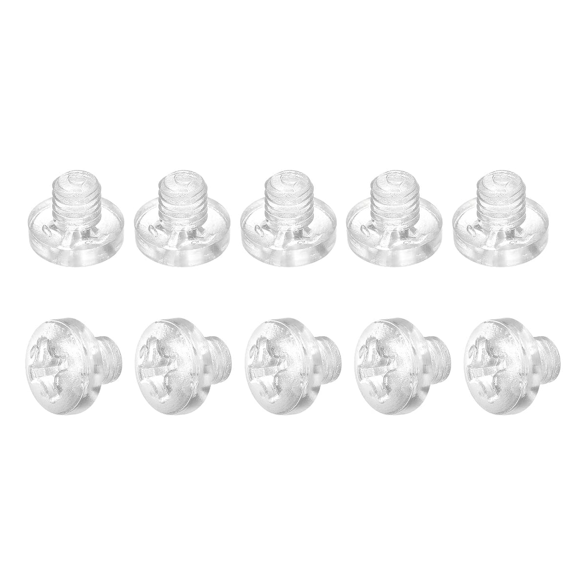 M6x5mm Plastic Phillips Bolts 20pcs PC Pan Head Machine Screws Transparent