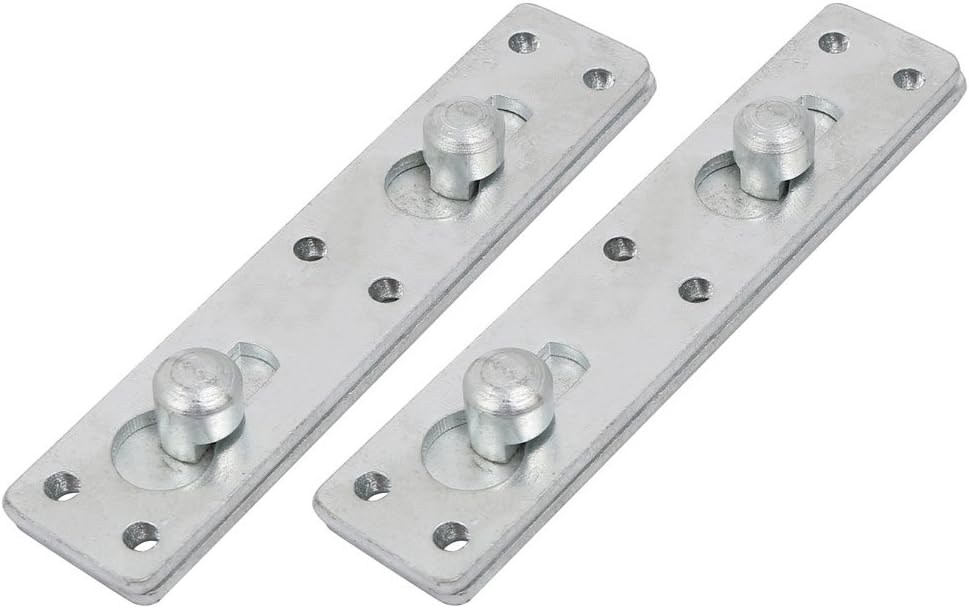 5-inch Length No-Mortise Bed Hinge Rail Bracket Connecting Fittings 2 Sets