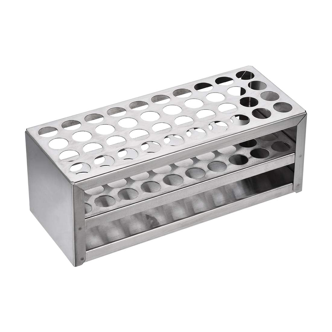 304 Stainless Steel Test Tube Holder Lab Stand Rack 40 Hole 3 Layer for 14-16mm Tubes