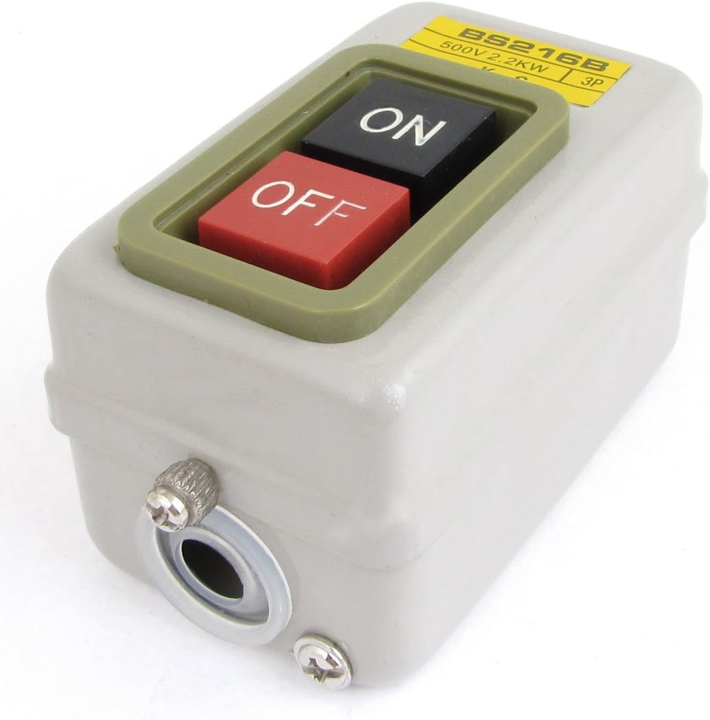 AC 500V 2.2KW Power Three Phase ON-OFF Self Locking Push Button Switch