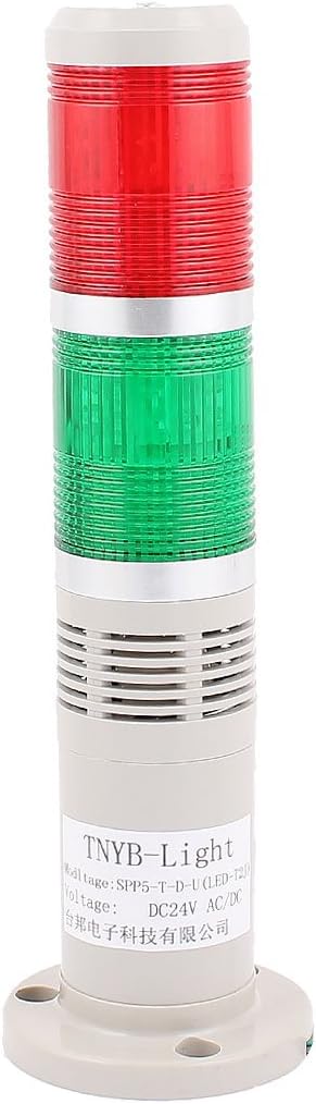 DC 24V Red Green LED Industrial Signal Tower Buzzer Stack Light