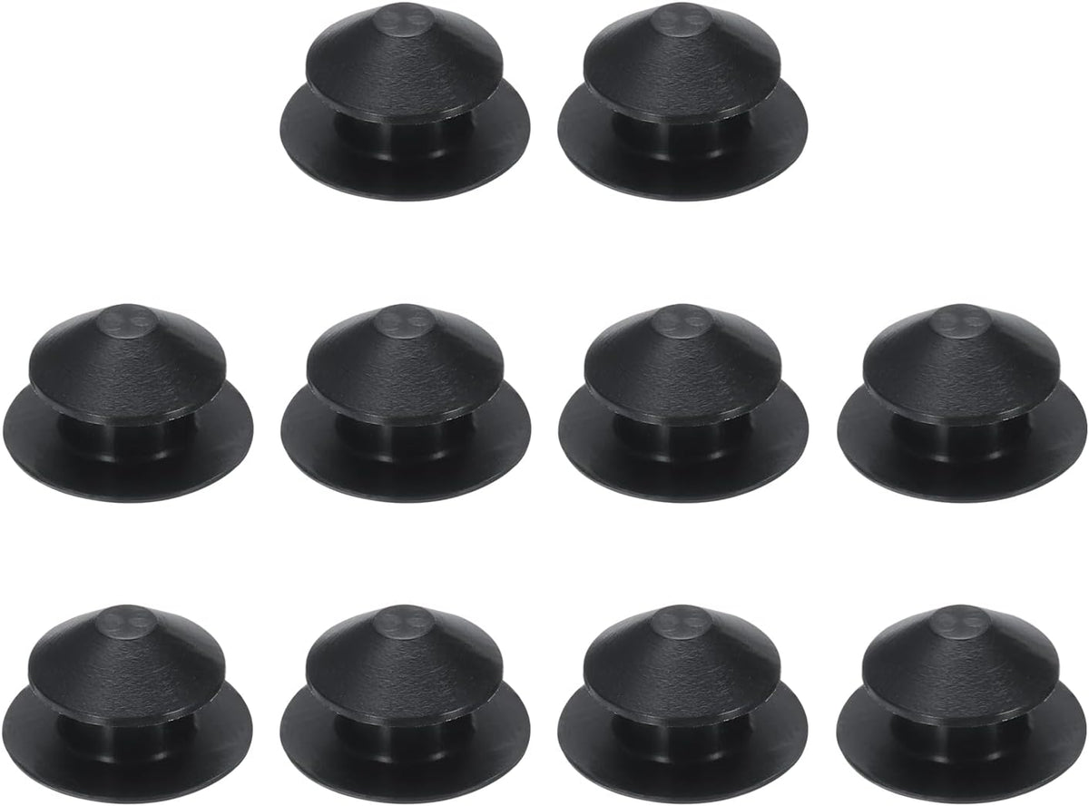 10pcs 1/2 Inch (12mm) Black Silicone Hole Plugs