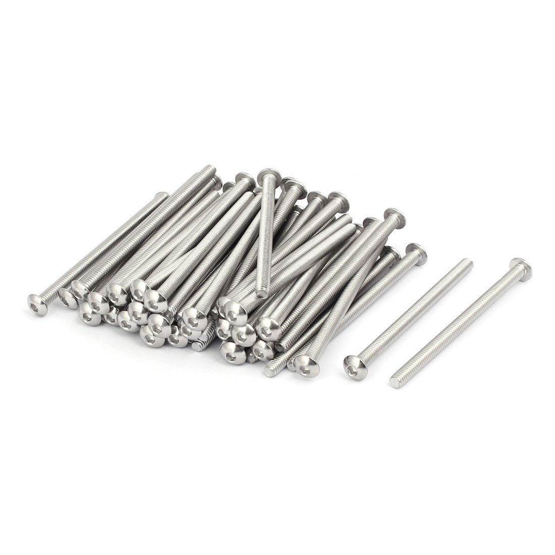 M4x60mm 304 Stainless Steel Button Head Hex Socket Cap Screws Bolts 55pcs