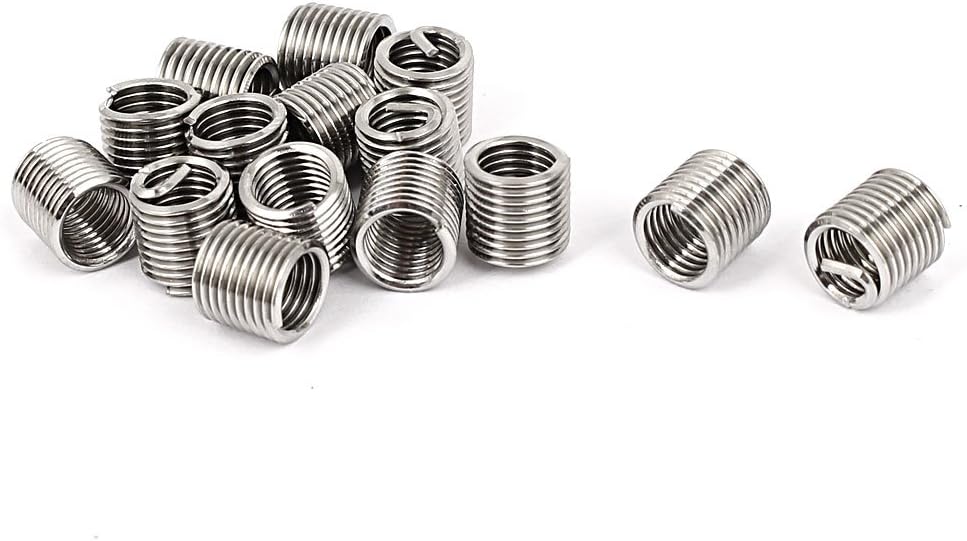 M5x0.8x2D Type Free Running Wire Thread Repair Insert 15pcs