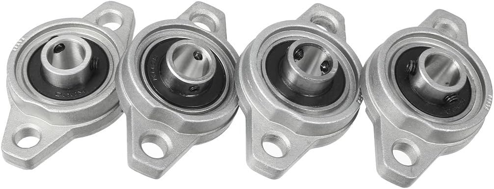 4pcs KFL000 10mm Zinc Alloy Self Aligning Pillow Block Flange Bearing