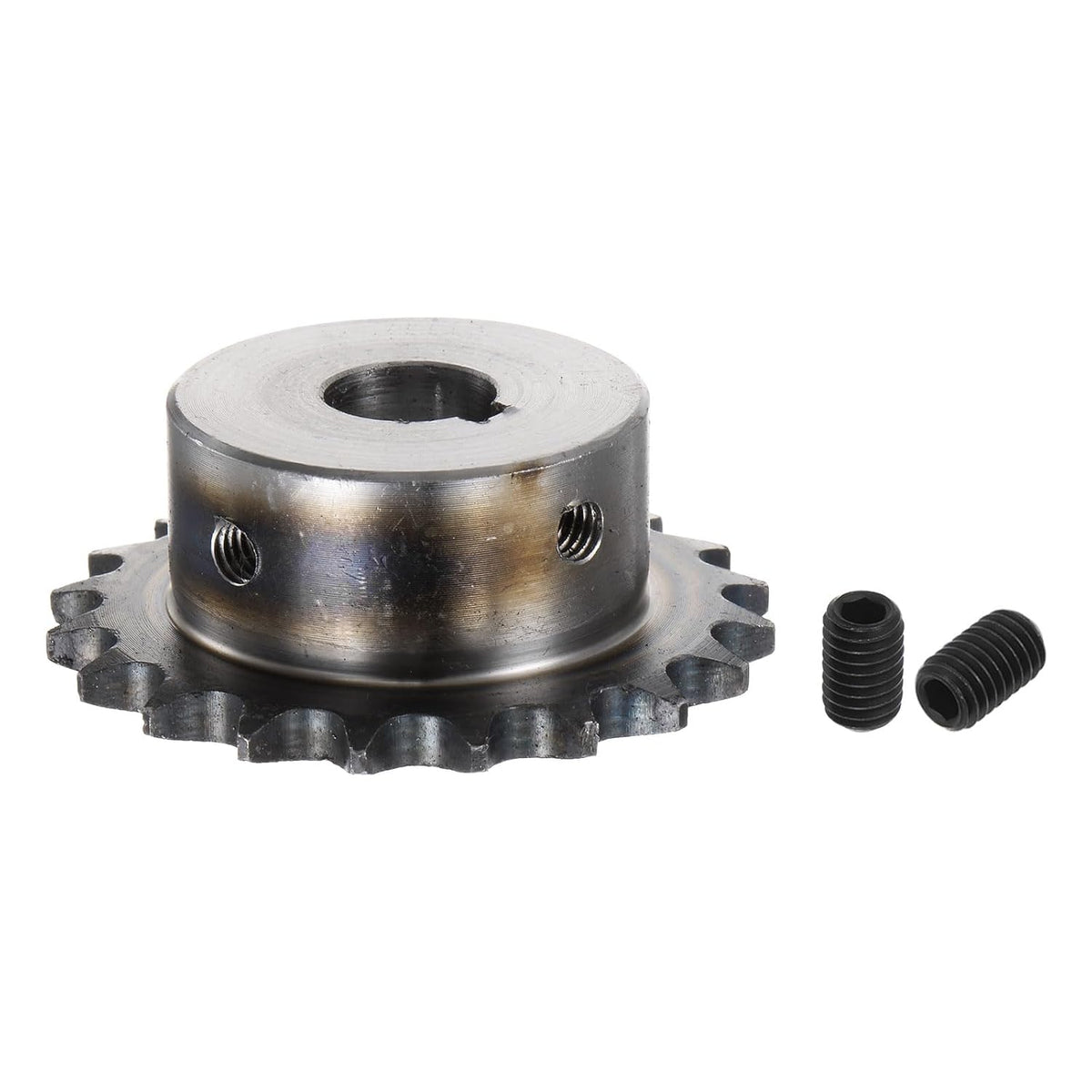 ISO/DIN 06B-1 Roller Chain Sprocket B Type 15mm Bore, 3/8" Pitch, A3-Steel Single Strand Roller Sprocket Hardened 20 Tooth