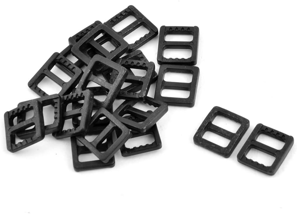 LinkMejor Plastic Schoolbag Webbing Adjustable Fastener Buckle 10mm Strap Width 20pcs