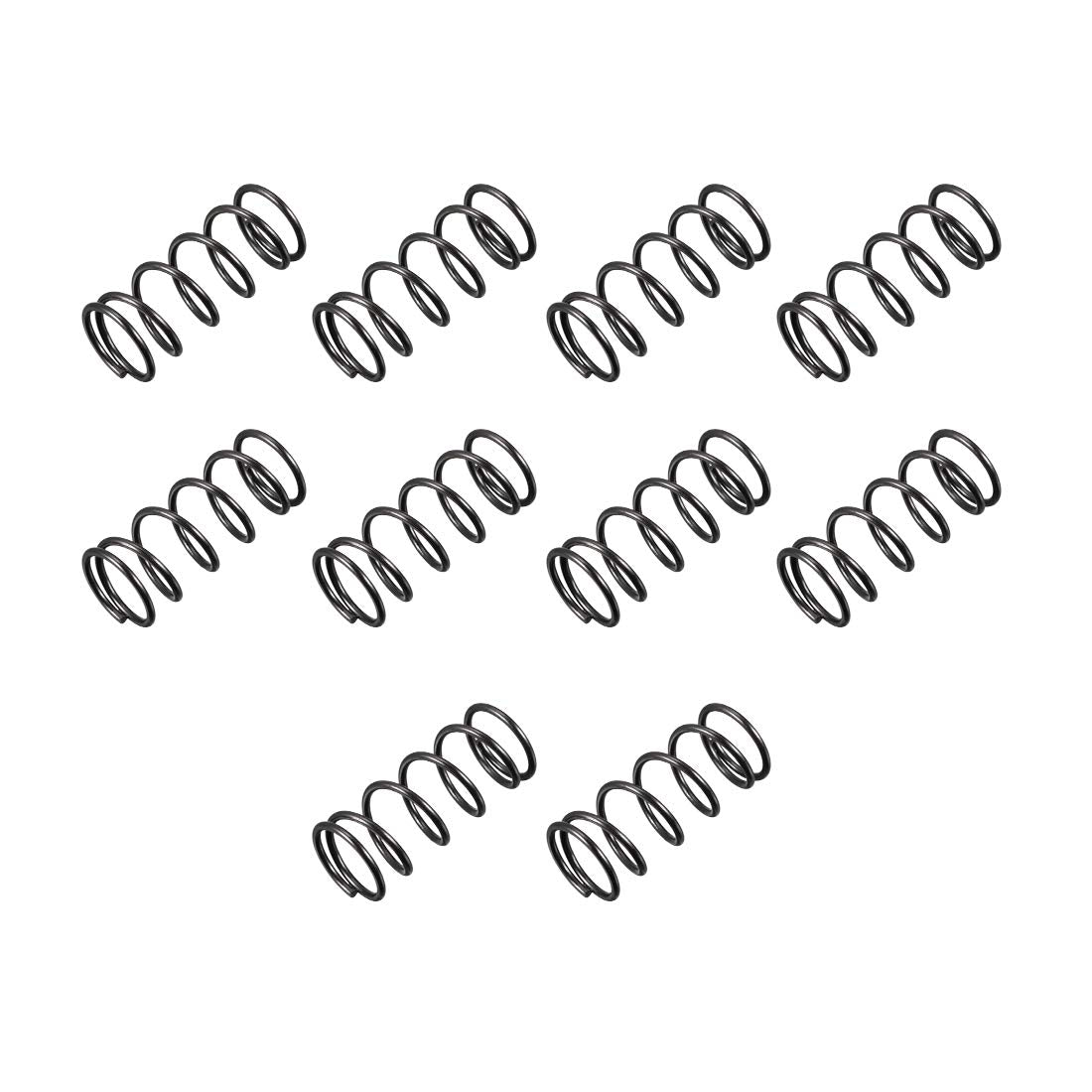 Compression Spring - 1.2mm Wire Dia, 13mm OD, 30mm Free Length Spring Steel Extension Spring,Black,10Pcs