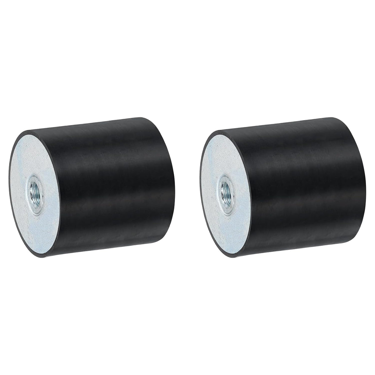 2Pcs 60 x 60mm M12 Thread Female Rubber Mounts, Vibration Isolators, Replaces Anti Vibration Pads Flat Silent Block Base Block