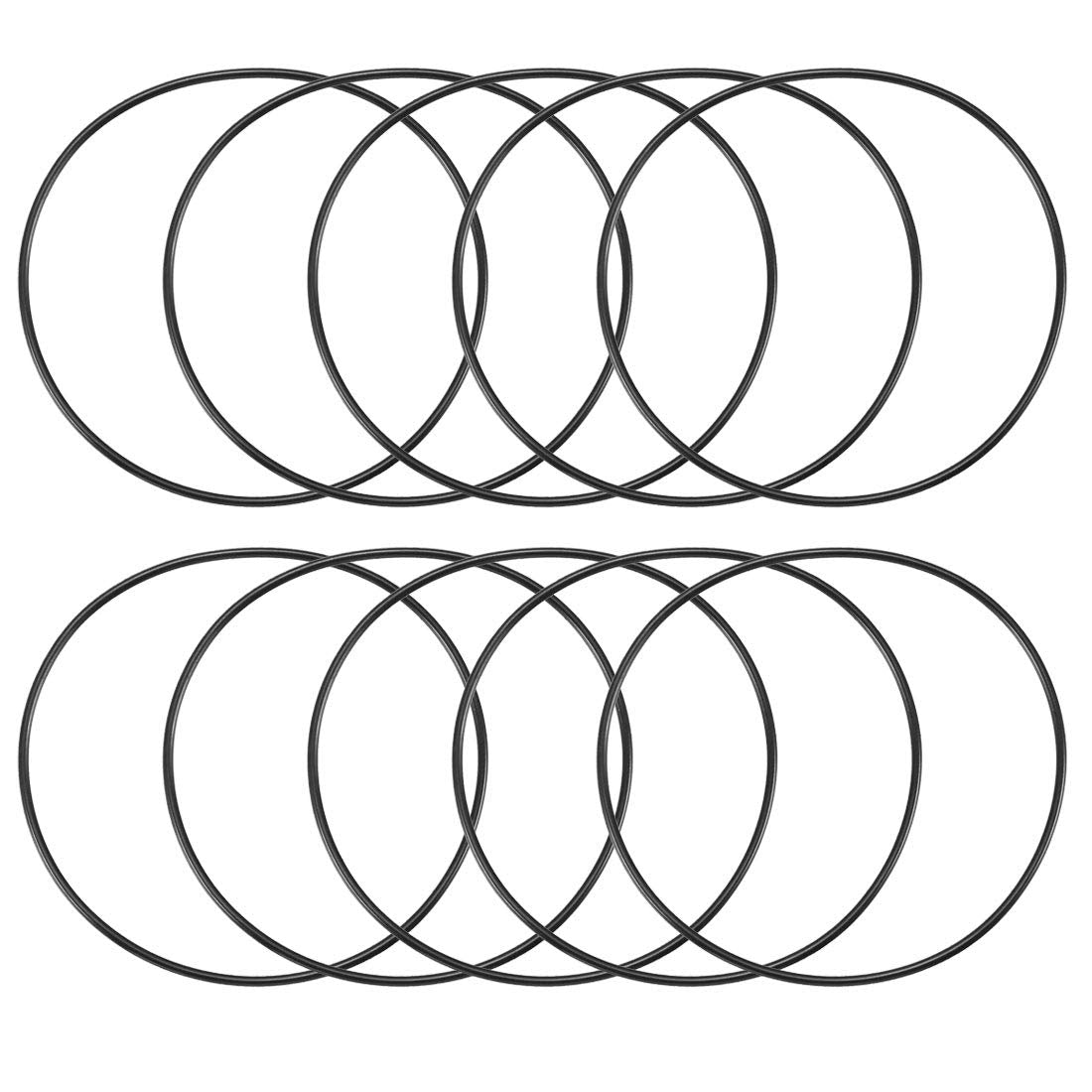 Nitrile Rubber O-Rings 65mm OD 62mm ID 1.5mm Width Metric Sealing Gasket, Pack of 10