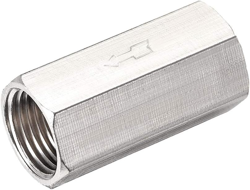 Nickel-Plated Copper One Way Air Check Valve 1/2BSP Female Threaded Full Port Check Valve