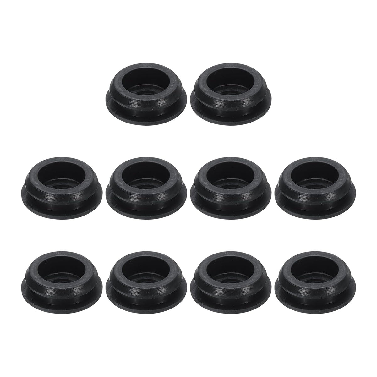 10pcs Black Silicone Round Hole Plugs, 7/8 Inch (23mm), Snap-in Locking, Waterproof & Dustproof