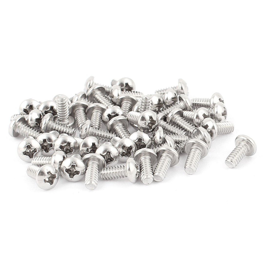 10mm Long #6-32 x 5/16 Inch Phillips Truss Head Machine Screws 50pcs