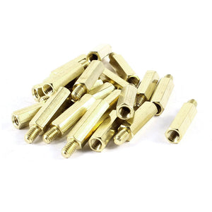 20Pcs Brass Hex Standoff Spacer Screw Female to Male 20mm 6mm M4 4mm