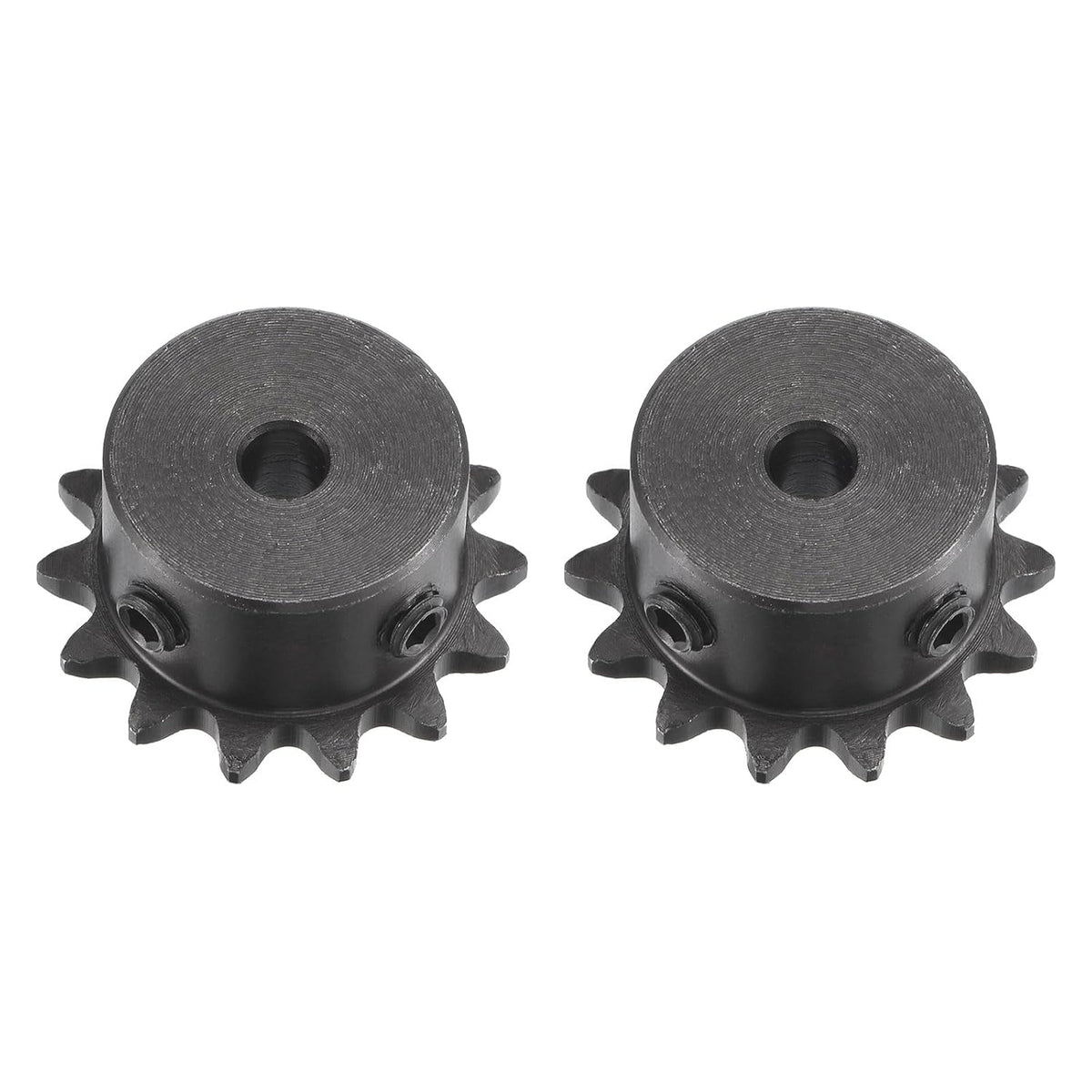 #25 Chain Roller Sprocket, 5mm Bore 1/4" Pitch 14 Tooth Single Strand Chain Sprocket, C45 Carbon Steel 25 Roller Chain Sprocket with Set Screws for ISO 04C Chain, 2Pcs