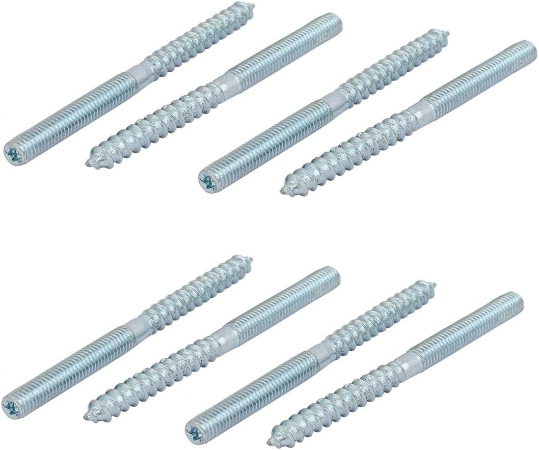 M6x80mm Carbon Steel Zinc Plated Torx Head Self-Tapping Hanger Bolt 8pcs