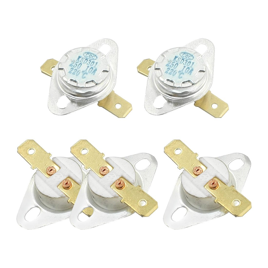 a13092400ux0043 5 Piece 16 mm Di Amp, Ceramic Thermostat NC Temperature Switch KSD301 220C