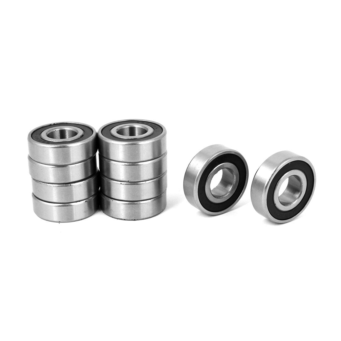 17mm x 40mm x 12mm Deep Groove Radial Ball Bearings 6203RS 10 Pcs