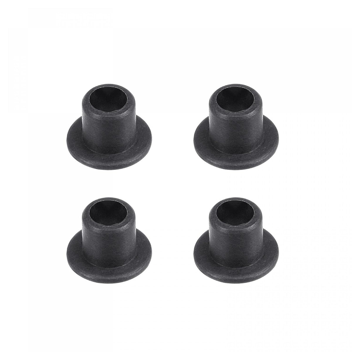 Flanged Sleeve Bearings 3mm Bore 4.6mm OD 5mm Length POM Wrapped Oilless Bushings Black 4pcs