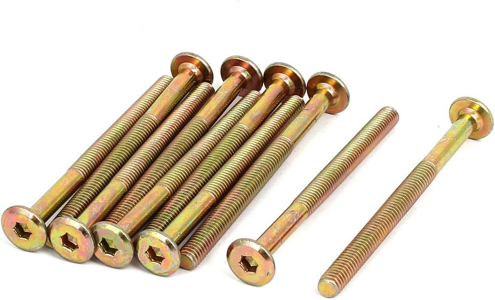 M6x75mm Flat Hex Socket Head Hexagon Furniture Bolts Connector Fastener 10pcs