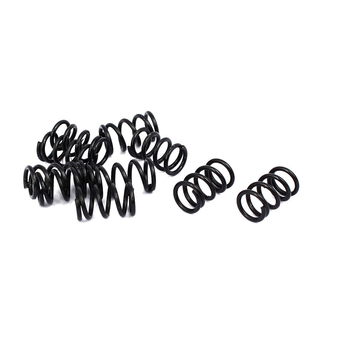 Compression Spring - 1.2mm Wire Dia, 9mm OD, 15mm Free Length Spring Steel Extension Spring,Black,10Pcs