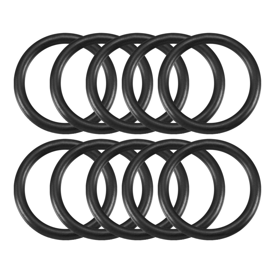 Nitrile Rubber O-Rings, 27mm OD 21mm ID 3mm Width, Metric Sealing Gasket, Pack of 10