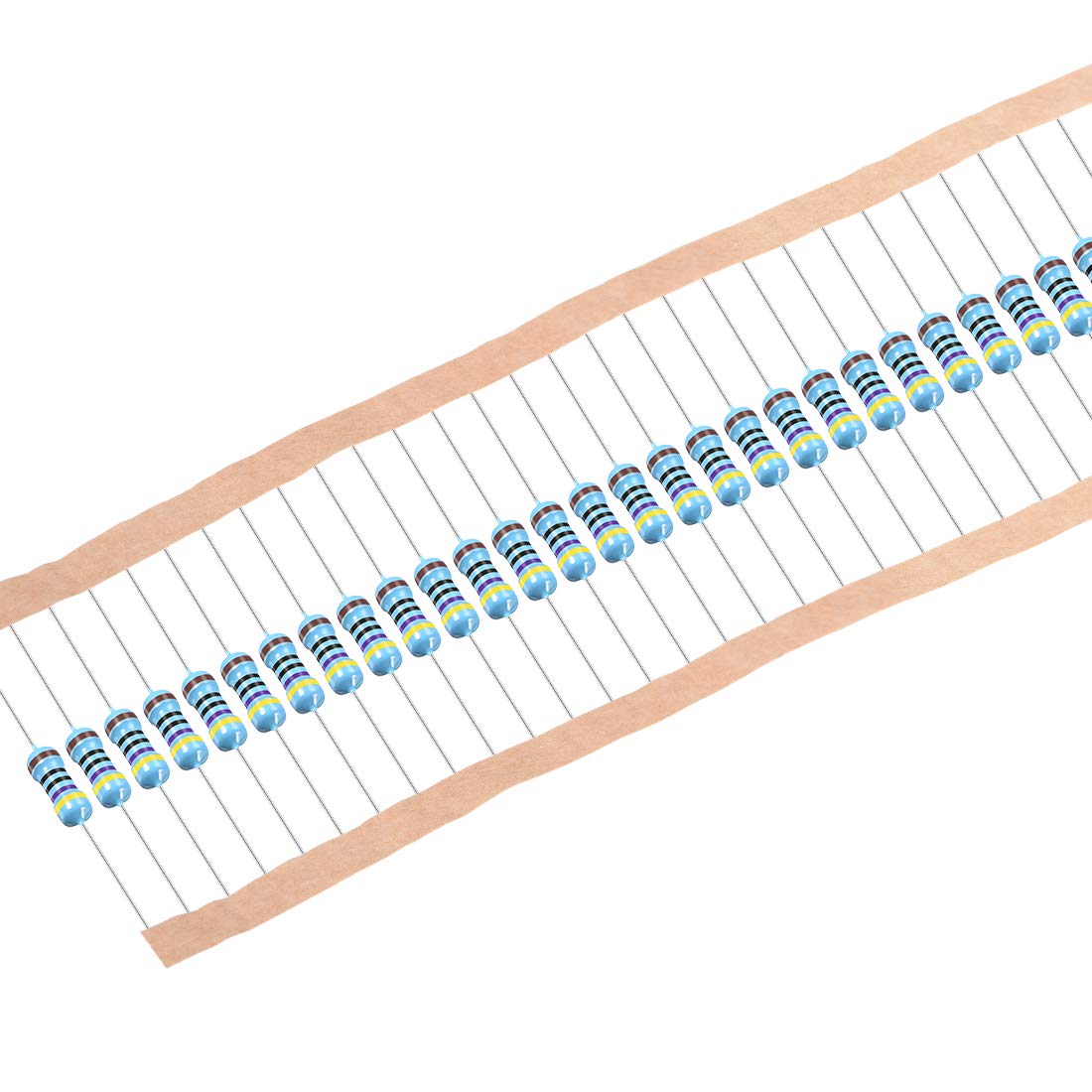 300Pcs 470 Ohm Resistor, 1/6W 1% Tolerance Metal Film Resistors, Lead, 5 Bands for DIY Electronic Projects and Experiments