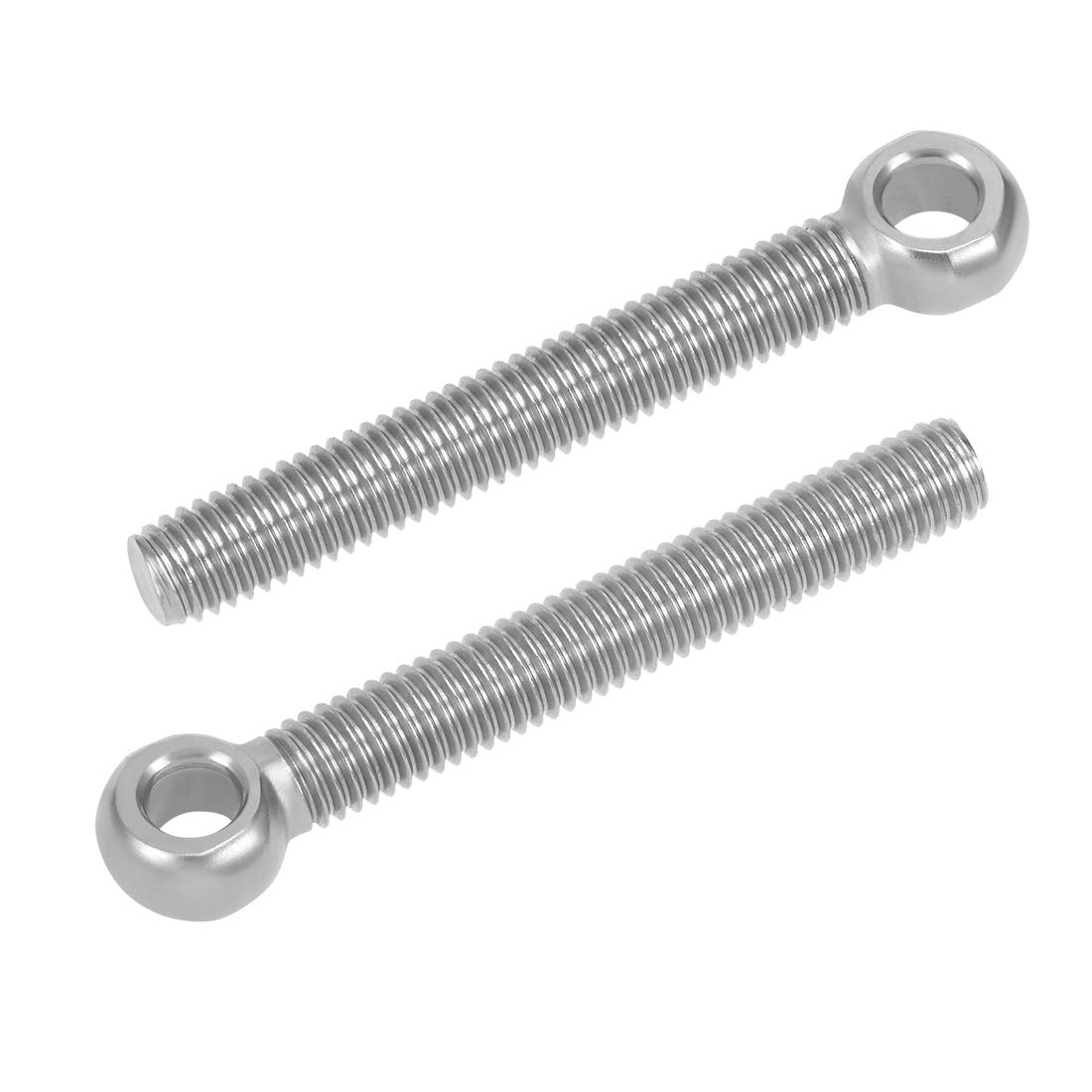 M8 x 60mm Machinery Shoulder Swing Lifting Eye Bolt 304 Stainless Steel Metric Thread 2pcs