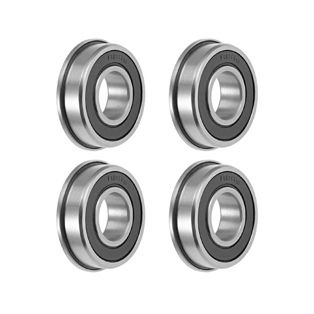 FR8-2RS Flange Ball Bearing 1/2"x1-1/8"x5/16" Shielded Chrome Bearings 4pcs