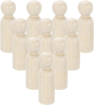 30 Pcs Wood Peg Dolls 3.54 Inch Male Unfinished Dolls Bodies Natural Wooden Figures Decorative Peg People for Painting, DIY Arts, Crafts and Graffiti