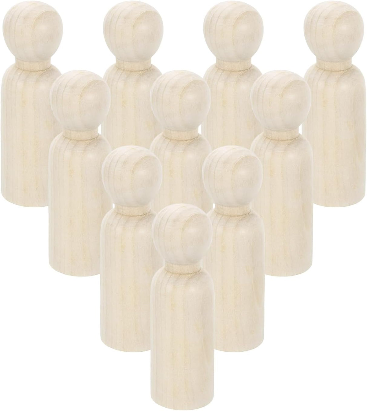 30 Pcs Wood Peg Dolls 3.54 Inch Male Unfinished Dolls Bodies Natural Wooden Figures Decorative Peg People for Painting, DIY Arts, Crafts and Graffiti