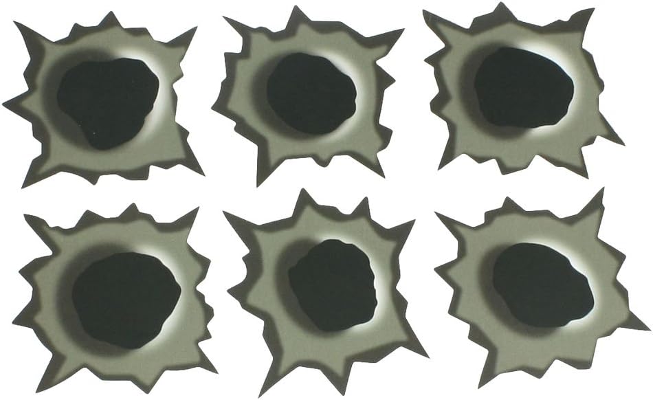 Army Green Paper Made Shothole 6 Holes Car Decal Sticker