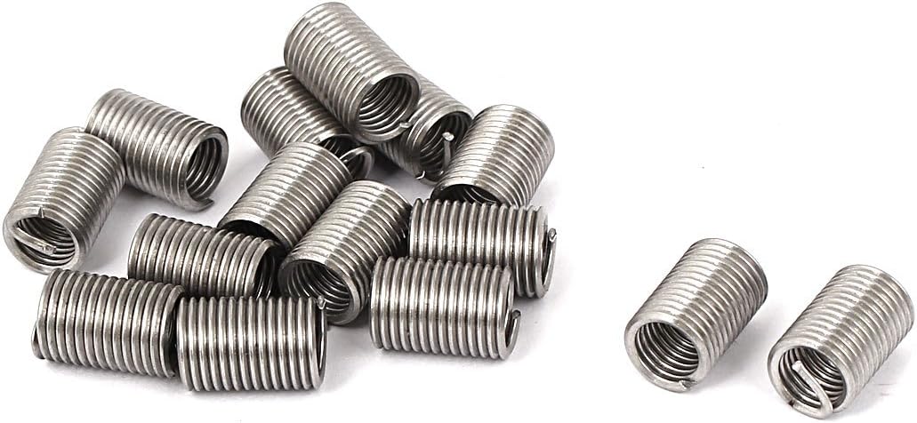 M6x1mmx3D Stainless Steel Helicoil Wire Thread Repair Inserts 15pcs