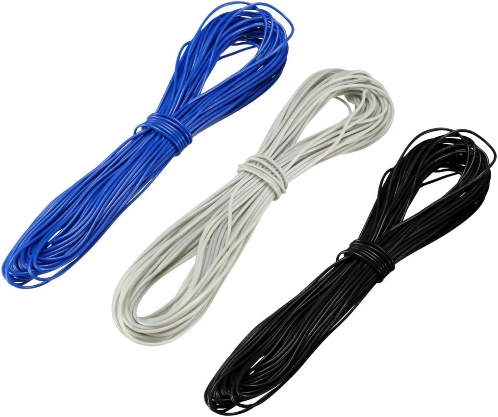3 Pcs Wrapping Wire Tin Plated Copper Wire PCB Wires Cable P/N DM-30-1000 30 AWG 6M Length for Eletronic Test