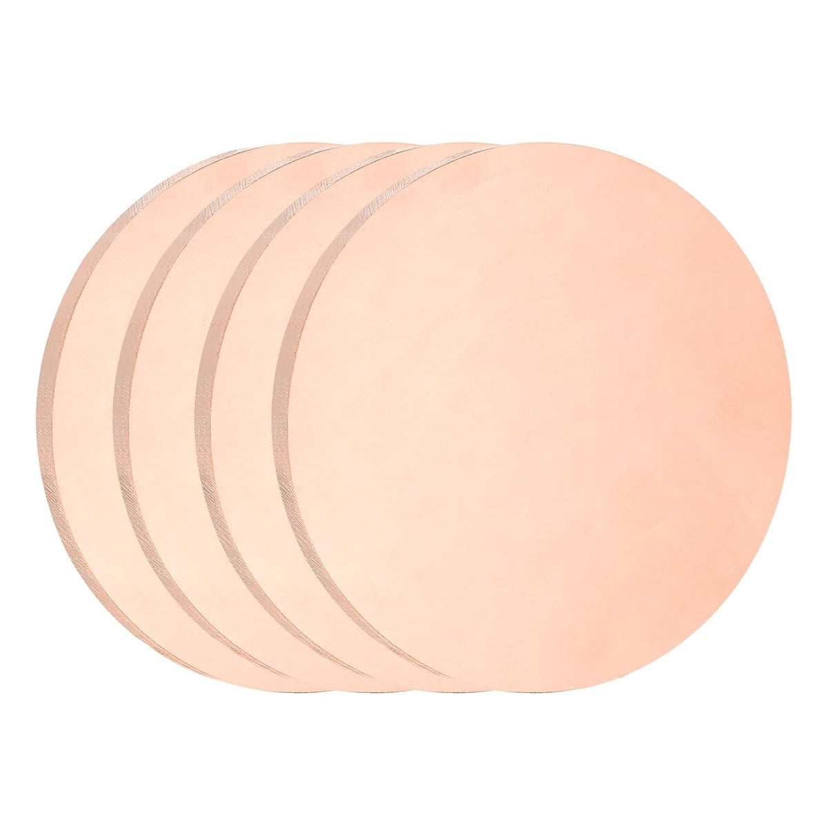 4Pcs Pure Copper Round Plate, 0.1"(2.5mm) Thick 1.2"(30mm) Dia C1100 Copper Round Disc Metal Cut Material for Crafts DIY Electrical Repair Industrial
