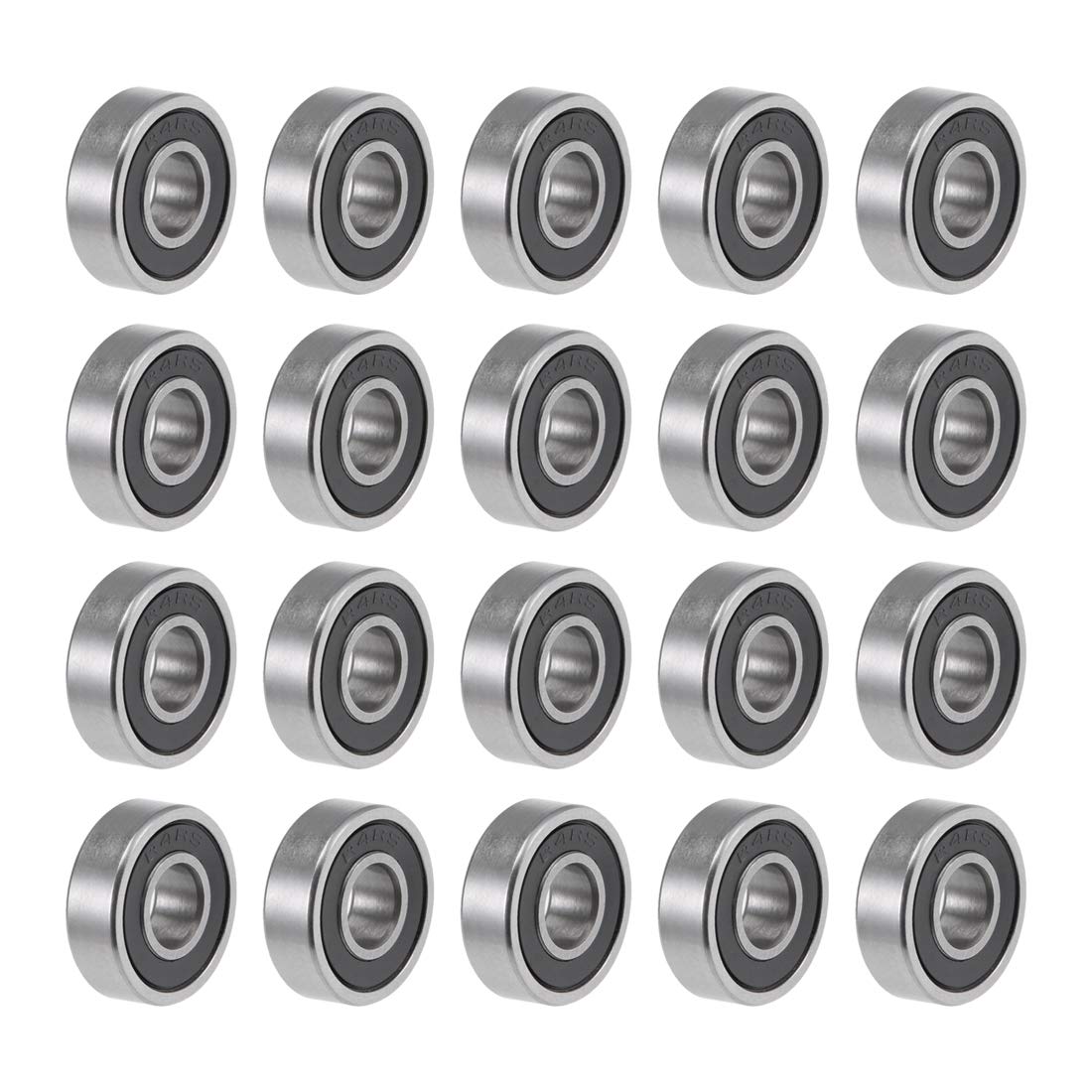 R4-2RS Deep Groove Ball Bearing 1/4-inchx5/8-inchx0.196-inch Sealed Z2 Lever Bearings 20pcs