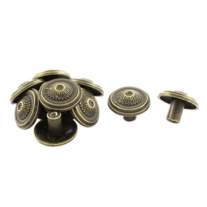 a15061700ux0770 Wardrobe Single Hole Floral Embossment Pull Knob Handle (Pack of 10)